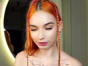 primroseberesford Recording video show with sexy redhead model