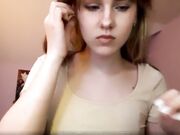 olliefadeley - Beautiful teen sucks fingers in public show