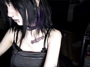 tabethashempert Public recording video show with a new GOTH teen girl