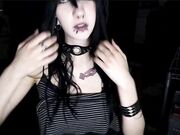tabethashempert Public recording video show with a new GOTH teen girl
