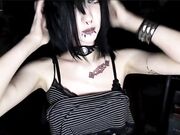 tabethashempert Public recording video show with a new GOTH teen girl