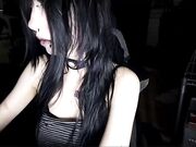 tabethashempert Public recording video show with a new GOTH teen girl
