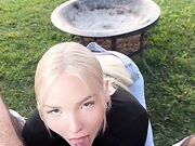 amy rose POV blowjob video with a wet blonde