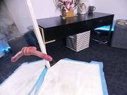 Chaturbate vanillaflo  mirror dildo masturbation with skinny whore