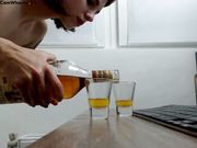 ANIBUTLER Drunk lesbians fingering play