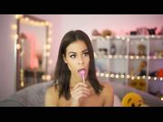 nickey aka Beniceandhug Busty Kitty sucks some candy