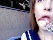 melisa_millss New girl in a schoolgirl costume