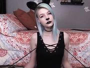 Anal opens big toys and cum in the hole