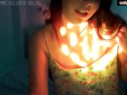 webpussi Bright lights in the online show of a beautiful model