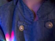 webpussi Sweet girl playing with bright lights