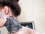 foxygirlandwolf - Hot tattoo girl masturbates shaved hole