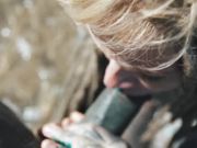 anuskatzz - Blowjob and cum on the edge of the ocean