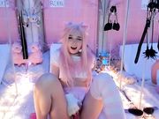 kittysophie - Hitachi vampire touches a wet hole in her panties