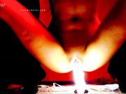 Sexyfoxy707 - Dildo lamp in wet pussy