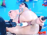 karlakole - Dp show with toys and squirt