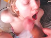 lycopersicum Fingering and cum in my girlfriend's throat |Private Cum Show|