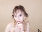 petiteheather Baby with braids teases online with clit