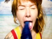 skylarshark misty alone at beach