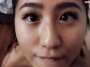 sweetgrlforshow Asian whore blowjob in public show