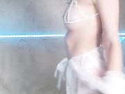 mollyblum Exciting strip in transparent lingerie part 2