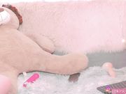 cherrypunch Petite redhead model fucks with a rubber toy