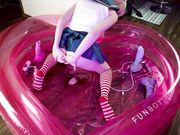 shimakaze Anal cum show with giant toy