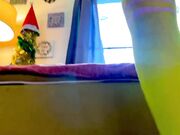 eatmygingersnapps dildo squirting on transparent chair