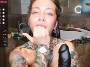 Nickyneck Depraved slut plays in the bathroom