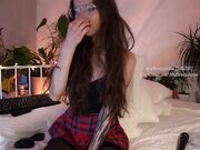 _deepthroatgalactica Chaturbate school girl playing with clit