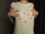 tessa_rose_ Part-1 New teen puts on a show in a torn t-shirt