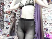 milly_milisa April-10-2023 Young skinny beauty in pantyhose