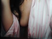 cutebabydoll2006 Naked brunette shows off her tits April-2024