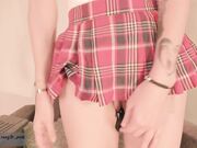 power_ranger_pink 2024-09-04 Student girl plays with a small dildo