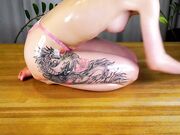 taitehambelton Oil show with a very sexy 21 year old girl