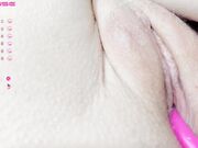 merrilyn Aufnahme einer sendung mit einer weichen webcam muschi