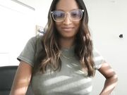 therealgiana - New dark bitch shows tits in public show